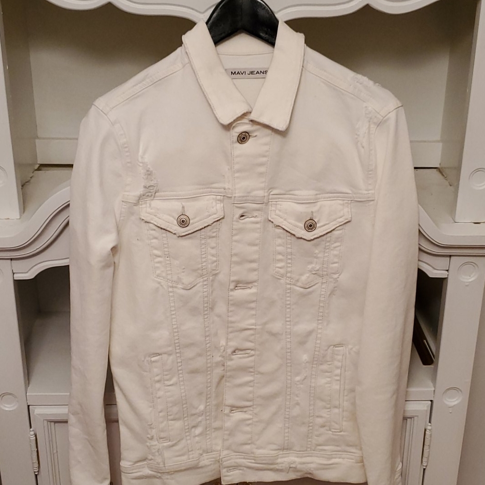 Never worn white jean jacket